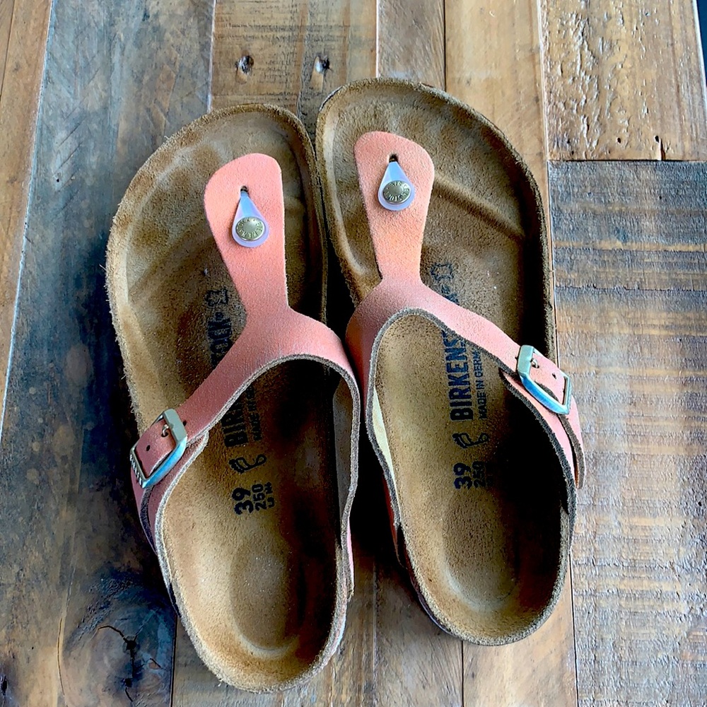 Fun Orange Gizeh Birkenstocks! Size 39